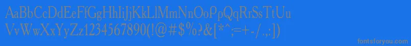 AcademyCondensedRegular Font – Gray Fonts on Blue Background