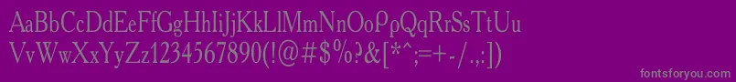 AcademyCondensedRegular Font – Gray Fonts on Purple Background