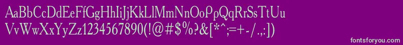 AcademyCondensedRegular Font – Green Fonts on Purple Background