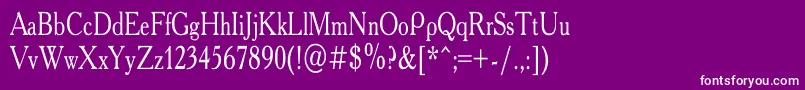 AcademyCondensedRegular Font – White Fonts on Purple Background