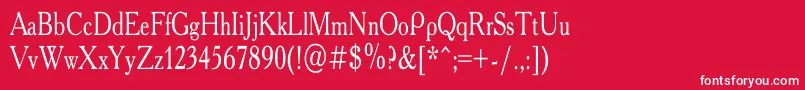 AcademyCondensedRegular Font – White Fonts on Red Background