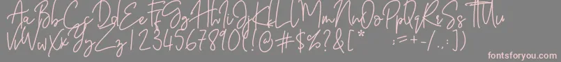 Barthilda Font – Pink Fonts on Gray Background