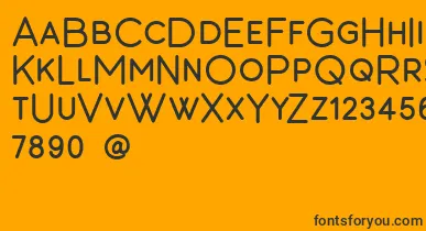 Barton font – Black Fonts On Orange Background