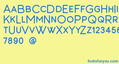 Barton font – Blue Fonts On Yellow Background
