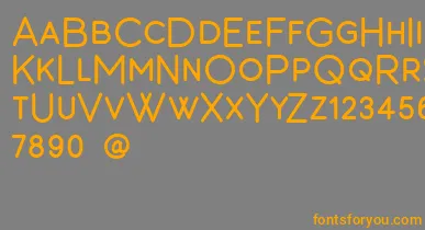 Barton font – Orange Fonts On Gray Background