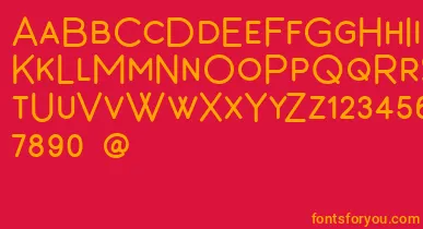 Barton font – Orange Fonts On Red Background