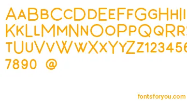 Barton font – Orange Fonts On White Background