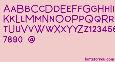 Barton font – Purple Fonts On Pink Background