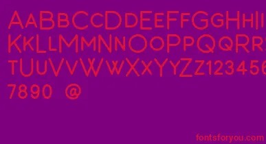 Barton font – Red Fonts On Purple Background