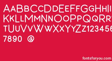 Barton font – White Fonts On Red Background
