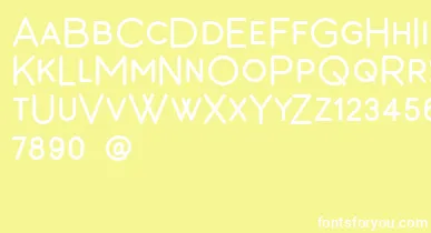 Barton font – White Fonts On Yellow Background