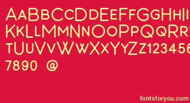 Barton font – Yellow Fonts On Red Background