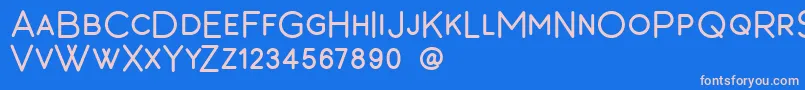 Barton Font – Pink Fonts on Blue Background