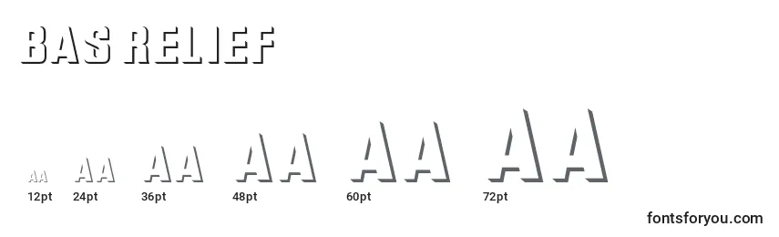 Bas Relief Font Sizes