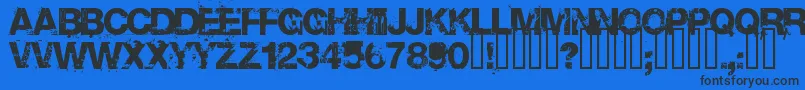 Base 02 Font – Black Fonts on Blue Background