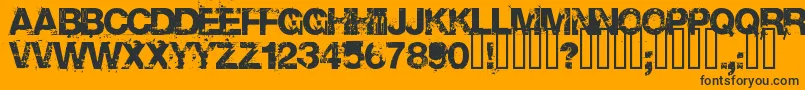 Base 02 Font – Black Fonts on Orange Background