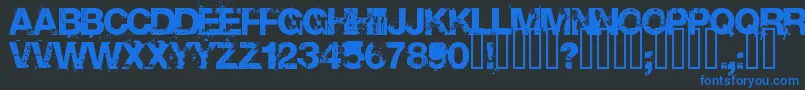 Base 02 Font – Blue Fonts on Black Background