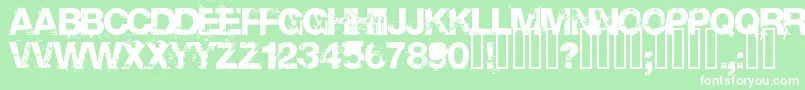 Base 02 Font – White Fonts on Green Background