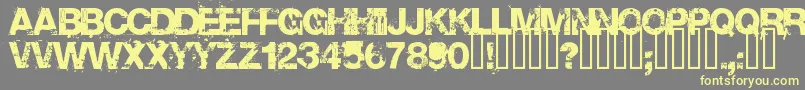 Base 02 Font – Yellow Fonts on Gray Background