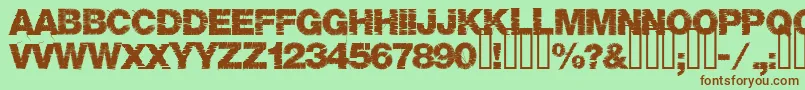 Base05 Font – Brown Fonts on Green Background