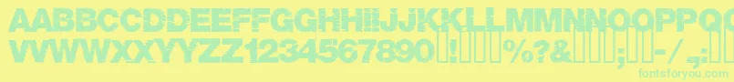 Base05 Font – Green Fonts on Yellow Background