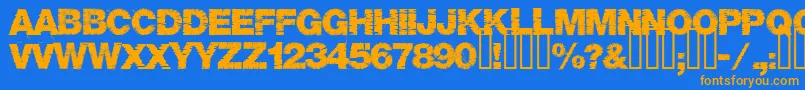 Weitere Informationen zur Base05-Schriftart Base05-Schriftart – Orangefarbene Schriften auf blauem Hintergrund