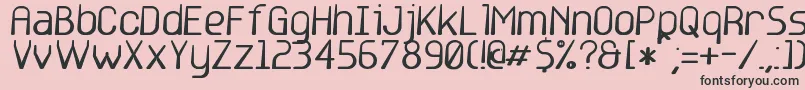 base6 Font – Black Fonts on Pink Background