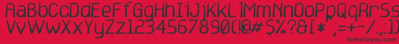 Шрифт base6 – чёрные шрифты на красном фоне