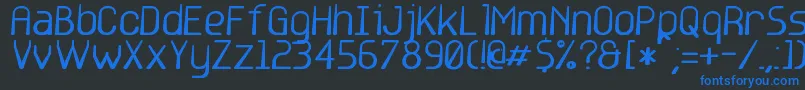 フォントbase6 – 黒い背景に青い文字