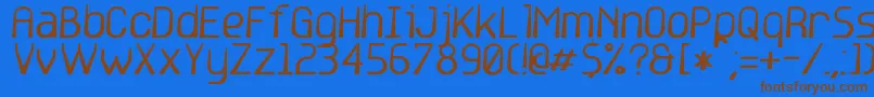 Шрифт base6 – коричневые шрифты на синем фоне