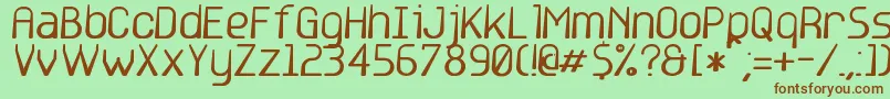 base6 Font – Brown Fonts on Green Background