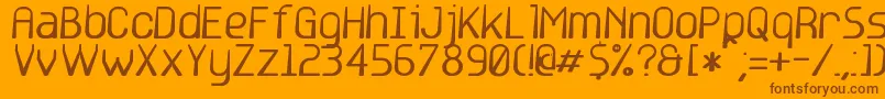 base6 Font – Brown Fonts on Orange Background