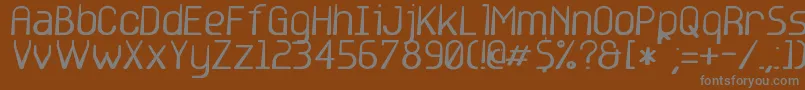 base6 Font – Gray Fonts on Brown Background