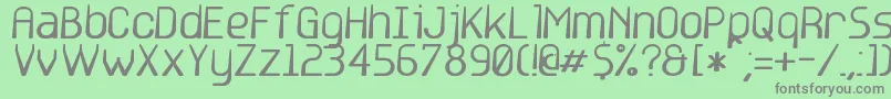 base6 Font – Gray Fonts on Green Background