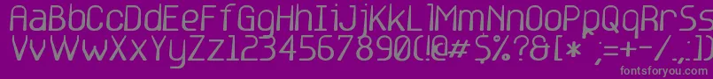 base6 Font – Gray Fonts on Purple Background