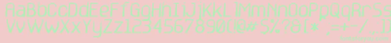 base6 Font – Green Fonts on Pink Background