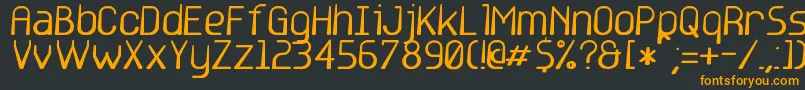 base6 Font – Orange Fonts on Black Background