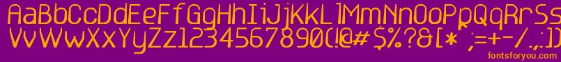 base6 Font – Orange Fonts on Purple Background