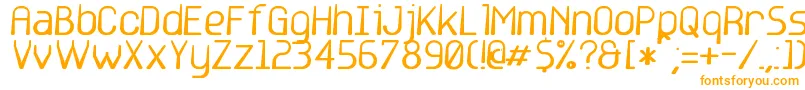 base6 Font – Orange Fonts on White Background