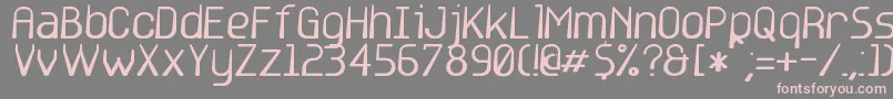 フォントbase6 – 灰色の背景にピンクのフォント