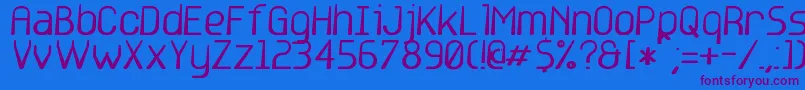 base6 Font – Purple Fonts on Blue Background