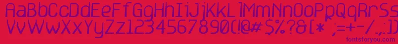 base6 Font – Purple Fonts on Red Background