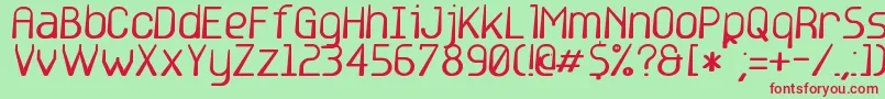 base6 Font – Red Fonts on Green Background