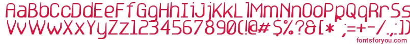 フォントbase6 – 白い背景に赤い文字