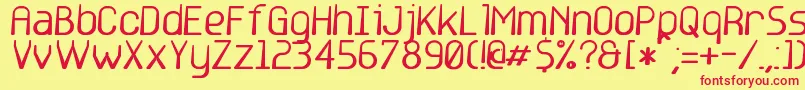 Шрифт base6 – красные шрифты на жёлтом фоне