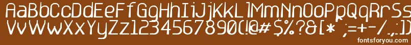 base6 Font – White Fonts on Brown Background