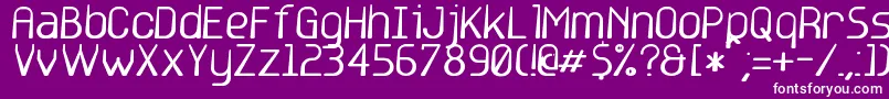 base6 Font – White Fonts on Purple Background