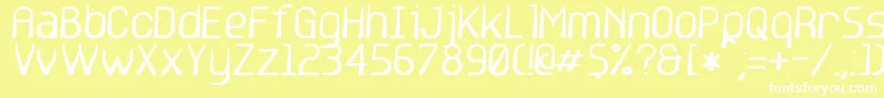 フォントbase6 – 黄色い背景に白い文字