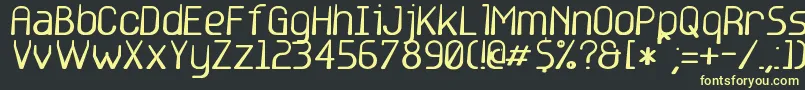 フォントbase6 – 黒い背景に黄色の文字