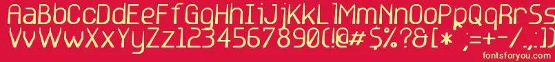 base6 Font – Yellow Fonts on Red Background